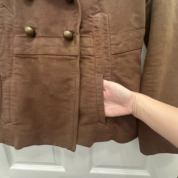 Brown Marc Jacobs Vintage Double Breasted Military Utility Jacket Size L - Picture 4 of 9
